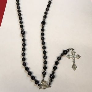 Rosary with Jesus cross